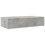 ZNTS Daybed with Drawers without Mattress Concrete Grey 100x200 cm 3280870