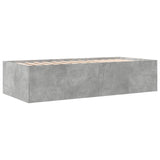 ZNTS Daybed with Drawers without Mattress Concrete Grey 100x200 cm 3280870