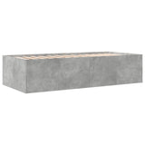 Daybed with Drawers without Mattress Concrete Grey 90x190 cm Single 3280884