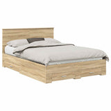 Bed Frame with Drawer Sonoma Oak 140 x 200 cm Engineered Wood 3408265
