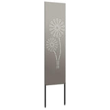 Garden Privacy Screen Rusty 32 x 140 cm Weathering steel 876237