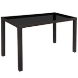 Patio Furniture Brown Steel, PE Rattan, Glass, Polyester Medium 42600