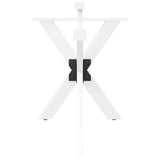 Dining Table Leg Spider Shape White 120x68x cm Steel 4013113