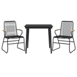Garden Dining Set Black 3099215