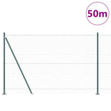 Welded Wire Fence with Concrete Base 50 x 1.5 m 3353566