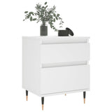 Bedside Cabinet White 40x35x50 cm Engineered Wood 830652