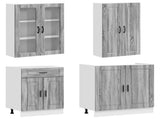 Kitchen Unit PORTO 4 pcs Grey Sonoma Engineered Wood 3438351