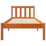 Bed Frame without Mattress Wax Brown 100x200 cm Solid Wood Pine 844807