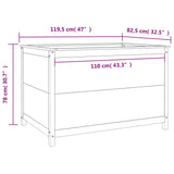 ZNTS Garden Raised Bed 119.5x82.5x78 cm Solid Wood Douglas 825315