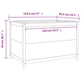 Garden Raised Bed Black 119.5x82.5x78 cm Solid Wood Pine 825314