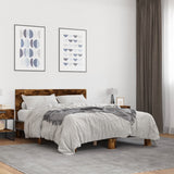 Bed Frame without Mattress Smoked Oak 120x190 cm Small Double 3280204