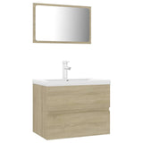 ZNTS Bathroom Furniture Set Sonoma Oak Engineered Wood 3071678
