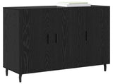 Sideboard Black Oak 90 x 34 x 80 cm Engineered Wood 879588