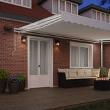 Retractable Awning White 500 x 350 cm Fabric and Steel 3331534