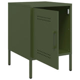 Bedside Cabinet Olive Green 36x39x50.5 cm Steel 842918