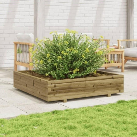 ZNTS Garden Planter 110x110x26.5 cm Impregnated Wood Pine 847327