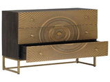Drawer Cabinet with Drawer Brass 75 x 30 x 65 cm 42020075
