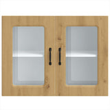 Kitchen Wall Cabinet with Glass Door Kalmar Artisan Oak Engineered Wood 853616