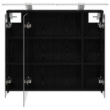 Bathroom Mirror Cabinet Black Oak 73.5 x 16 x 62.5 cm 889176