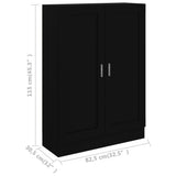 Book Cabinet Black 82.5x30.5x115 cm Engineered Wood 802715