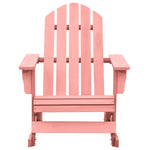 Garden Adirondack Rocking Chair Solid Fir Wood Pink 315887