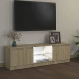 TV Cabinet with LED Lights Sonoma Oak 120x30x36 cm 804286