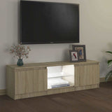 TV Cabinet with LED Lights Sonoma Oak 120x30x36 cm 804286