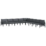 Garden Sofa Set Anthracite Steel 3378996