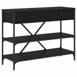 Console Table with Drawer Black Oak 100 x 34.5 x 75 cm Wood 871306
