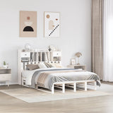 Bookcase Bed without Mattress White 140x200 cm Solid Wood Pine 3323960