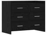 Sideboard Black Oak 75 x 33 x 80 cm Engineered Wood 8011100