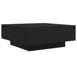 ZNTS Coffee Table Black 80x80x31 cm Engineered Wood 836582