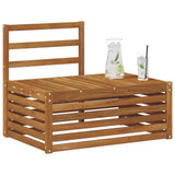 Outdoor End Sofa Natural 91 x 63 x 73 cm Solid Acacia Wood 900504