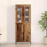 Highboard 2 pcs Old wood 69.5 x 34 x 180 cm Engineered Wood 3334349