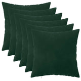Cushion with Pillow HEERLEN 6 pcs Dark Green Velvet 926933