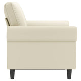 2-Seater Sofa Cream 120 cm Faux Leather 359500