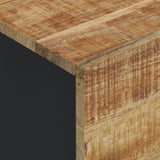Highboard with 3 Doors 40x33x110 cm Solid Wood Mango&Iron 352929