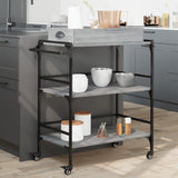 Kitchen Trolley Grey Sonoma 81.5x41x92.5 cm Engineered Wood 842344