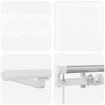 Retractable Awning with Manual White 600 x 350 cm Fabric 3331758