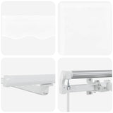 Retractable Awning with Manual White 450 x 300 cm Fabric 3330984