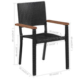 Dining Set Brown and Black 3067903