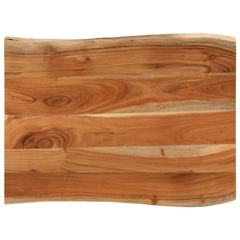 ZNTS Table Top 70x60x3.8 cm Rectangular Solid Wood Acacia Live Edge 370643