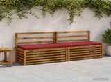 2-Piece Bench Cushions SOEST 2 pcs 100% Polyester Red 949155