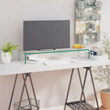TV Stand/Monitor Riser Glass Clear 90x30x13 cm 244130