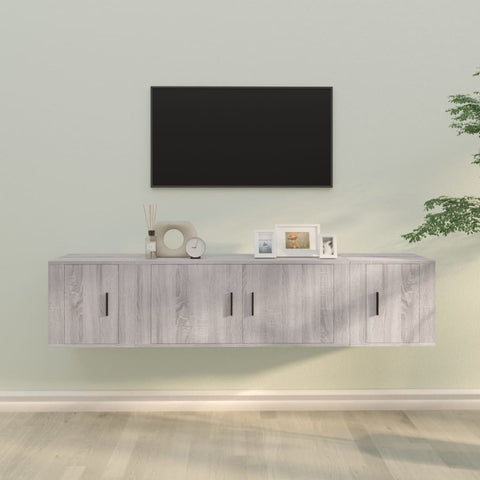 3 Piece TV Cabinet Set Grey Sonoma Engineered Wood 3188420