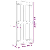 Door NARVIK 90x210 cm Solid Wood Pine 154433