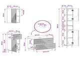 4 Piece Bathroom Cabinet Set HAARLEM Smoked Oak Engineered Wood 3417941