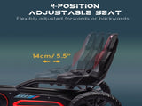 Kids Pedal Go Kart, with Adjustable Seat, EVA Wheels, Seat, Handbrake - Red T3398P348369