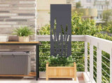 Garden Privacy Screen Anthracite 32 x 140 cm Cold-rolled steel 876240