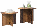 Side Table Set 2 pcs Old Wood Engineered Wood 8001017